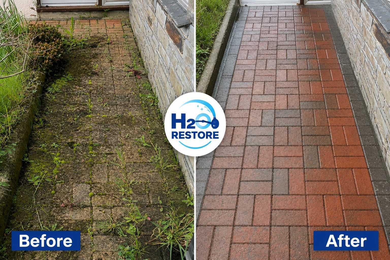Brickwork Cleaning in Liverpool by H2o Restored